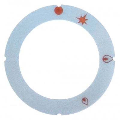 Disc autoadeziv cu simboluri ø 63 x 45,5 mm, pentru robinet de gaz PEL 21 - 110593