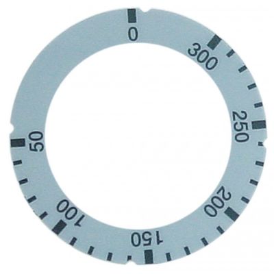 knob dial plate silver thermostat t.max. 300°C - Code 110647