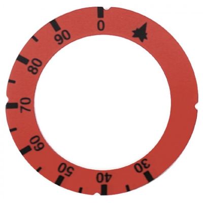 knob dial plate symbol gas thermostat t.max. 90°C - Code 110669