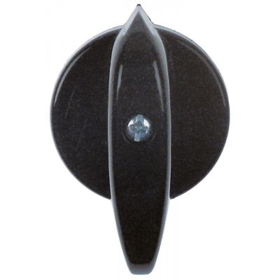 Buton ø 34 / 60 mm, pentru ax patrat 5x5 mm, L 50 mm, negru, H 22 mm - 111012