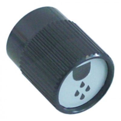 Buton cu simbol apa ø 38 mm, ax ø 7x7 mm - 111121