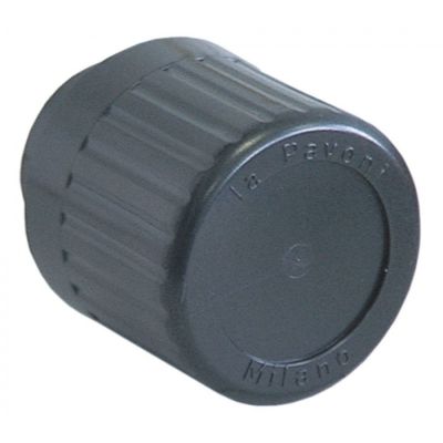 knob ø 45mm shaft ø 9x7mm black - Code 111136