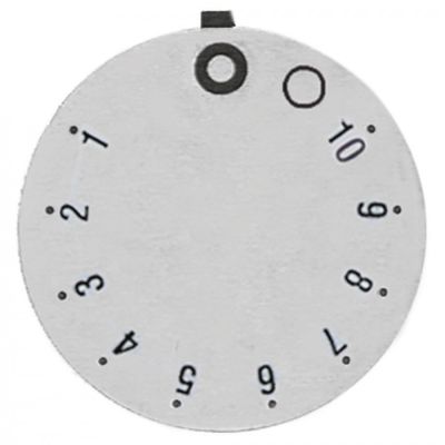knob dial plate energy regulator 1-10 2-circuit ED ø 45mm silver