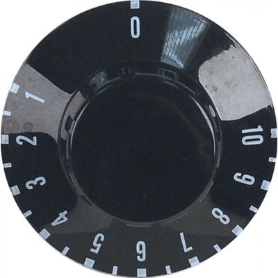 Buton termostat cu pozitii 1-10, ø 50 mm, ø ax 6x4,6 mm, tesitura jos -  112940