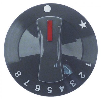 Buton cu simboluri 1 - 8, diametru ø 71 mm, ax 8 x 6,5 mm - 113001