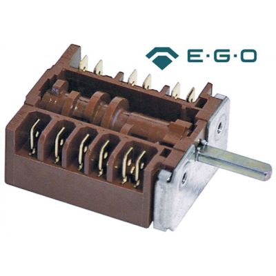 Selector 7 pozitii, contacte 16 A, ax ø 6x4,6 mm - 300031