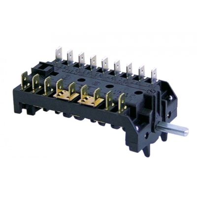 Selector 5 pozitii 0-1-2-3-4, 16 A la 250 V, 10 A la 400 V, ax ø 6x4,6 mm - 300070