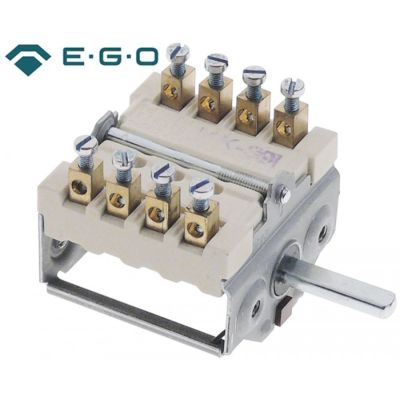 Comutator - selector pentru termostat 0-1, cu 4 contacte 16A, ax "D" ø 6x4,6 mm - 300080