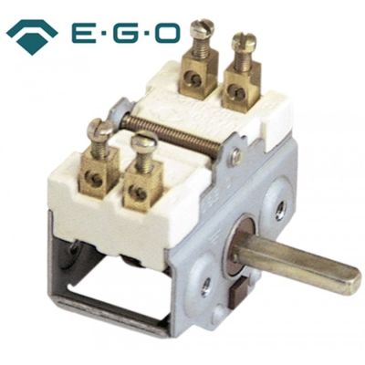 Intrerupator rotativ 0-1, 2 contacte 16 A, ax 6 x 4,6 mm, cu locas ax termostat - 300091