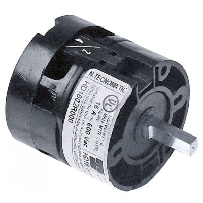 Intrerupator rotativ cu pozitii 0-1, contacte 16 A, 600V, ax 4x6 mm - 300331