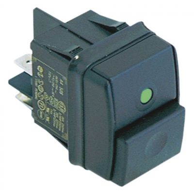 Intrerupator 30x22 mm, 2NO, 250 V, 12 A, verde - 301082
