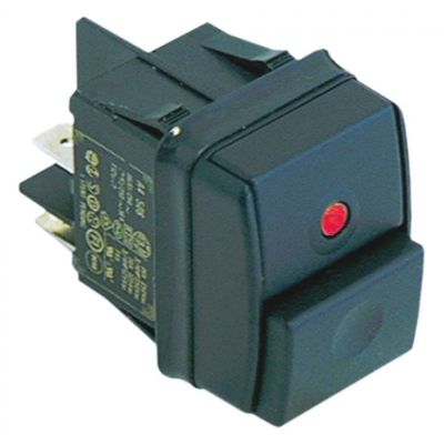 Intrerupator 30x22 mm, 2NO, 250 V, 12 A, rosu - 301084