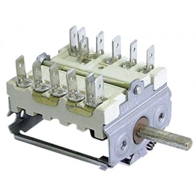 Selector 8 pozitii, 16 A,  250 V, ax ø 6 x 4,6 mm, EGO 49.28915.751 - 301094