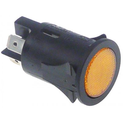 Intrerupator buton cu retinere, 16 A, 250 V, montare ø 25 mm, iluminat galben - 345151