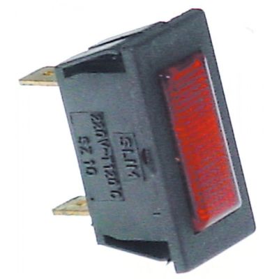 indicator lamp 27,4x12,4mm 230 V red - Code 346547