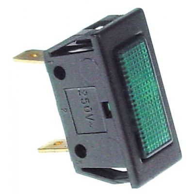 Lampa indicatoare L 27,4x12,4 mm, 230 V, verde - 346548