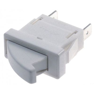 Micro intrerupator cu buton, contact 1NC, 0,1A, 250V, pentru usa, alb - 346569