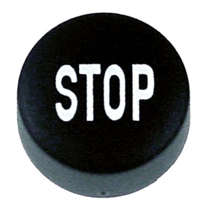 push button symbol STOP black ø 21mm - Code 346837