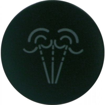 Buton negru, ø 21 mm - Cod 346860