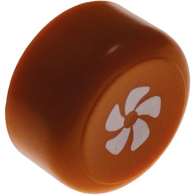 Buton, ø 25 mm, portocaliu - Cod 346947