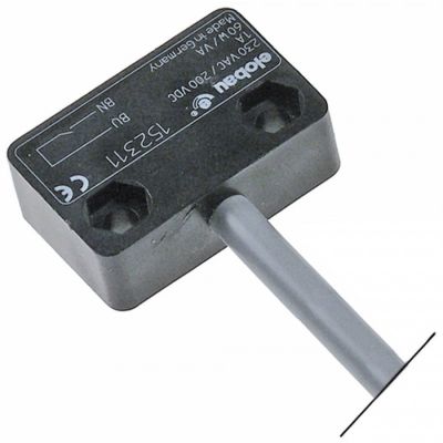 Micro intrerupator magnetic 36 x 26 mm, 1NC, 230 V, putere nominala 3 A, 60 W, cablu 2000mm - 346999