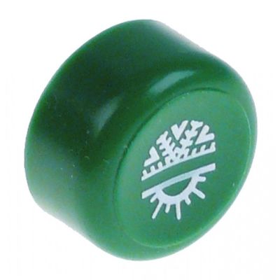 Buton, ø 25 mm, verde - Cod 347133