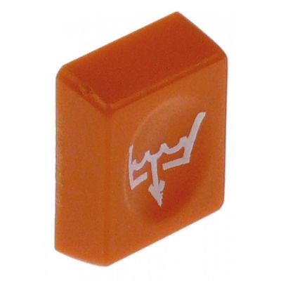 push button L 19,5 mm W 25 mm drain pump orange - Code 347135