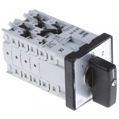 Comutator 1-0-2, cu 3 pozitii, 16 A, tip LE 2-16, unghi de rotatie 90° - 347156