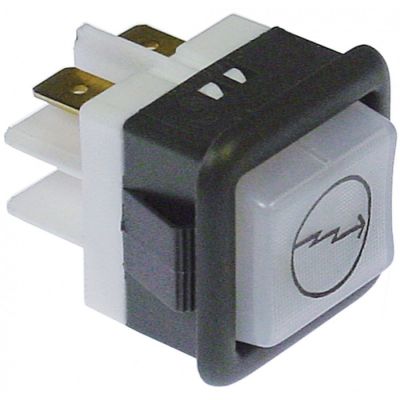 indicator lamp 26,5x25,6mm 230 V clear connection flat plug 6,3mm - Code 349000