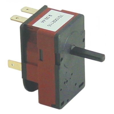 Timer mecanic 15 minute, contacte 2 NO, 16 A, 250 V, forma ax "D" ø 6 x 4,6 mm - 350044