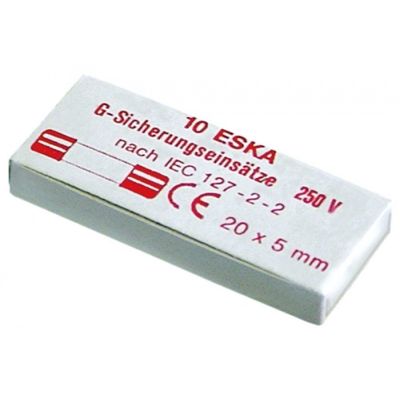 fine fuse size ø5x20mm 0,1A fast-acting rated voltage 250V Qty 10 pcs