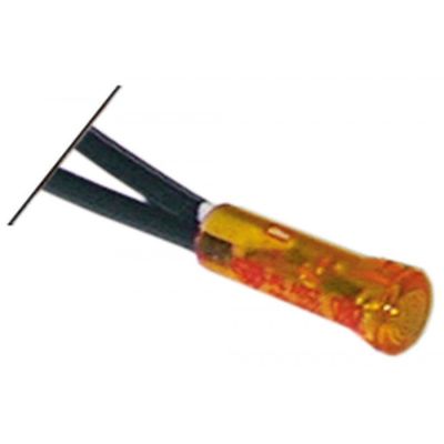 Lampa indicatoare galbena, montare ø 6 mm, 230V, cablu 400 mm - 359005