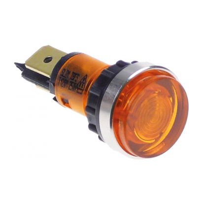 Lampa indicatoare ø 12 mm, 230V, galben - 359048