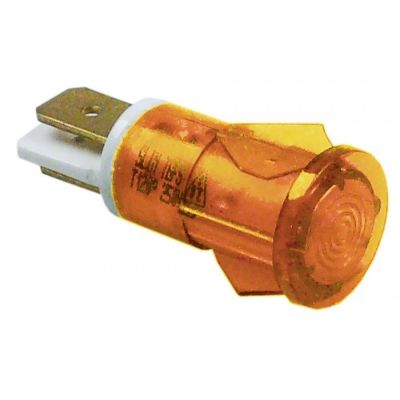 Lampa indicatoare - martor galben, 230V, orificiu de montare ø 13 mm, ext. ø 15 mm, t. max. 120°C - 359143