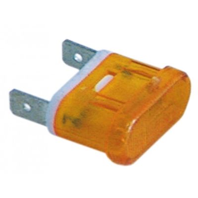 indicator light 25x11mm 230V yellow connection male faston 6,3mm