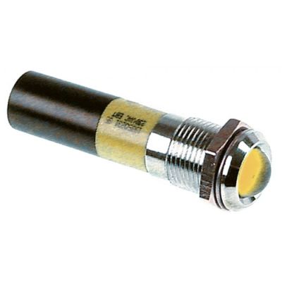 indicator light LED mounting ø 14 mm 230VAC yellow connection F2.8x0.8 mounting thread M14