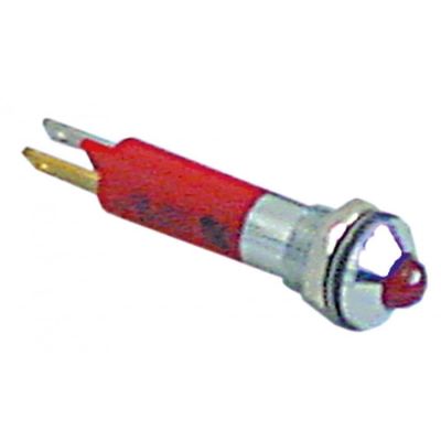 Lampa indicatoare - martor, cu LED 24 V, culoare rosie, ø 5 mm, filet M8 - 359403