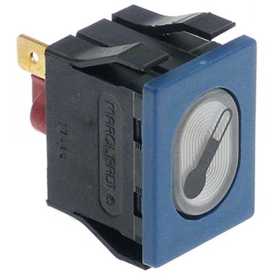 indicator light 30x22mm 230V white connection male faston 6,3mm temp.-resist. 85°C