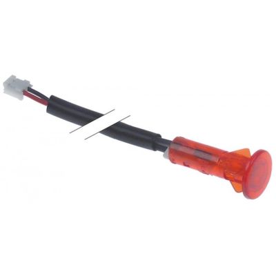 indicator light LED mounting ø 10 mm 250 red connection with plug 1 W