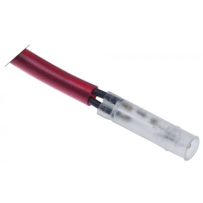 indicator lamp 230V clear connection male faston 6,3mm cable length 80mm