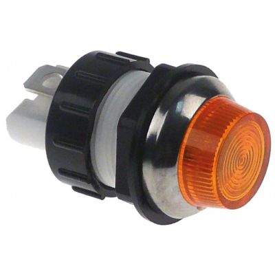 indicator light ø 19mm 230V yellow connection male faston 6,3mm