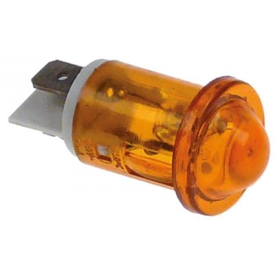 indicator light ø 16mm 220V yellow connection male faston 6,3mm temp.-resist. 150°C