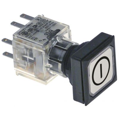 switch 23,1x23,1mm red square 1NO/1NC/indicator light switching sequence 0-1
