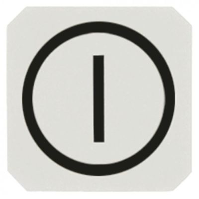 symbol plate octagonal red ON/OFF