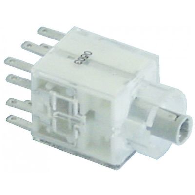 Intrerupator - buton fara retinere tip ATL2, 2NO / 2NC, papuci 2,8 mm, soclu T5.5K - 359793