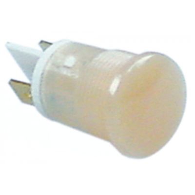 indicator lamp ø 16 mm 230 V white connection flat plug 6,3mm - Code 359829