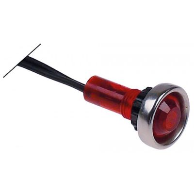 indicator light ø 10mm 230V red connection cable