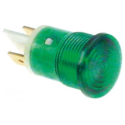 indicator lamp ø 16 mm 400 V green connection flat plug 6,3mm - Code 359901