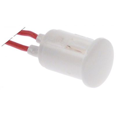indicator light ø 16mm 230V white cable length 200mm cable material silicone wire
