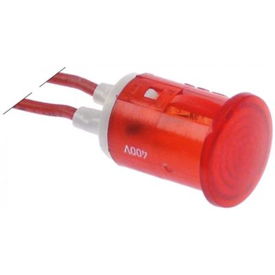Lampa indicatoare ø 16 mm, 230 V, cablu L 200 mm, rosie - 359910